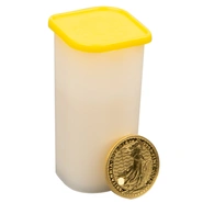 Tubo da 25 monete d'Oro 1/4oz Britannia Re Carlo III 2023