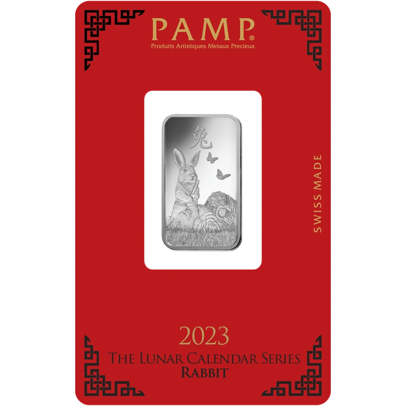 2023 Lingottino d'Argento PAMP Anno del Coniglio