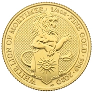 2020 Leone Bianco di Mortimer d'Oro 1/4oz- Queen's Beast
