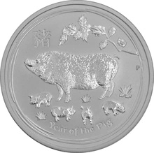 1/2oz Anno del Maiale d'Argento 2019 - Perth Mint