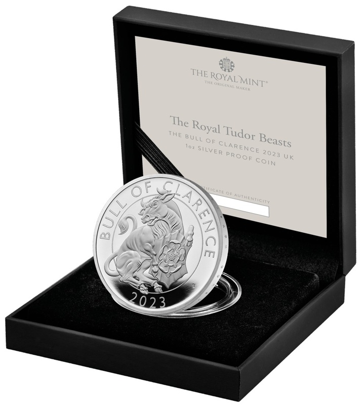 2023 Bull of Clarence - 1oz Tudor Beasts Proof Silver Coin Boxed