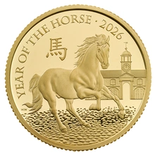 2026 Moneta d'oro Proof da 1/4 oz dell'Anno del Cavallo della Royal Mint