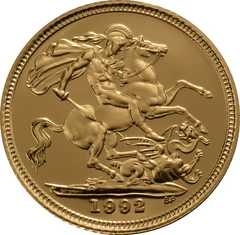 1992 Mezza Sterlina - Elisabetta II - Terzo ritratto - Corona Anziana - Proof senza Confezione