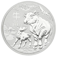 Anno del Bue d'Argento 2021 1/2oz - Perth Mint