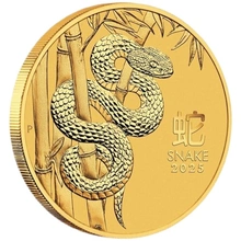 2025 1/10 oz Moneta d'Oro Anno del Serpente Perth Mint