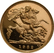1982 Mezza Sterlina - Elisabetta II - Corona Giovane - Proof senza Confezione