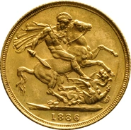 1886 Sterlina - Vittoria Giovane - S