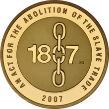 2007 - Proof 2 Pound d'Oro - Abolizione della Tratta degli Schiavi