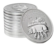 Anno del Maiale 2019 d'Argento - Royal Mint