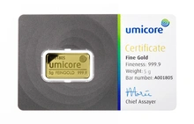 Umicore Lingottino d'Oro 5 Grammi