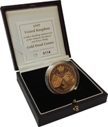 1997 - Proof 5 Pound d'Oro - Nozze d'Oro della Regina