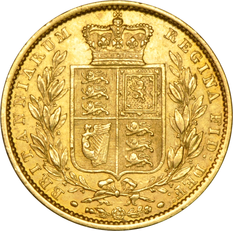 1848 Sterlina - Vittoria Giovane - Stemma Coronato - Londra