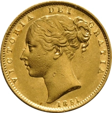 1851 Sterlina - Vittoria Giovane - Stemma Coronato - Londra
