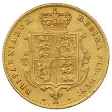 1864 Mezza Sterlina - Vittoria Giovane - Stemma Coronato - Londra