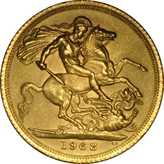 1968 Sterlina - Elisabetta II - Fiocco
