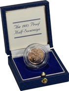 1983 Proof Mezza Sterlina d'Oro - Cofanetto