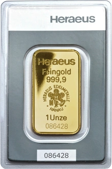 Heraeus 1oz Lingotto d'Oro