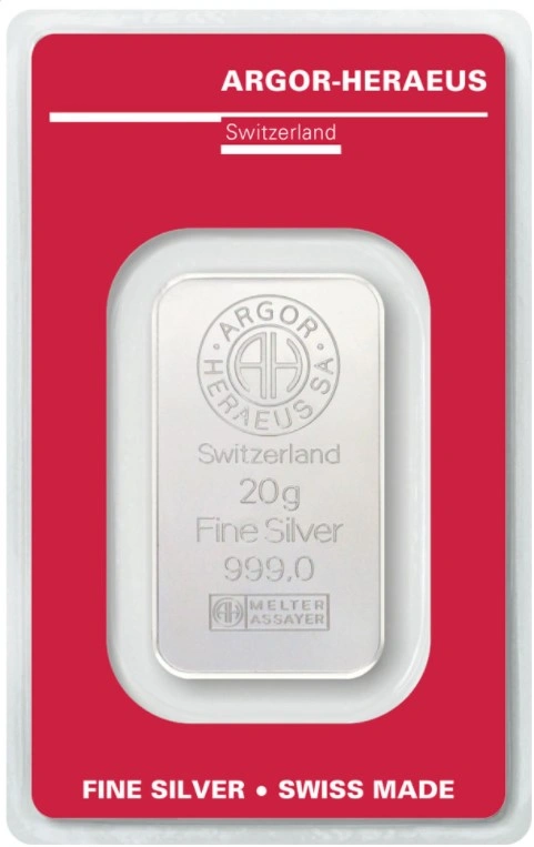 Argor-Heraeus Lingottino d'Argento 20g