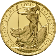 1990 Proof Britannia d'Oro - Cofanetto da 4 Monete