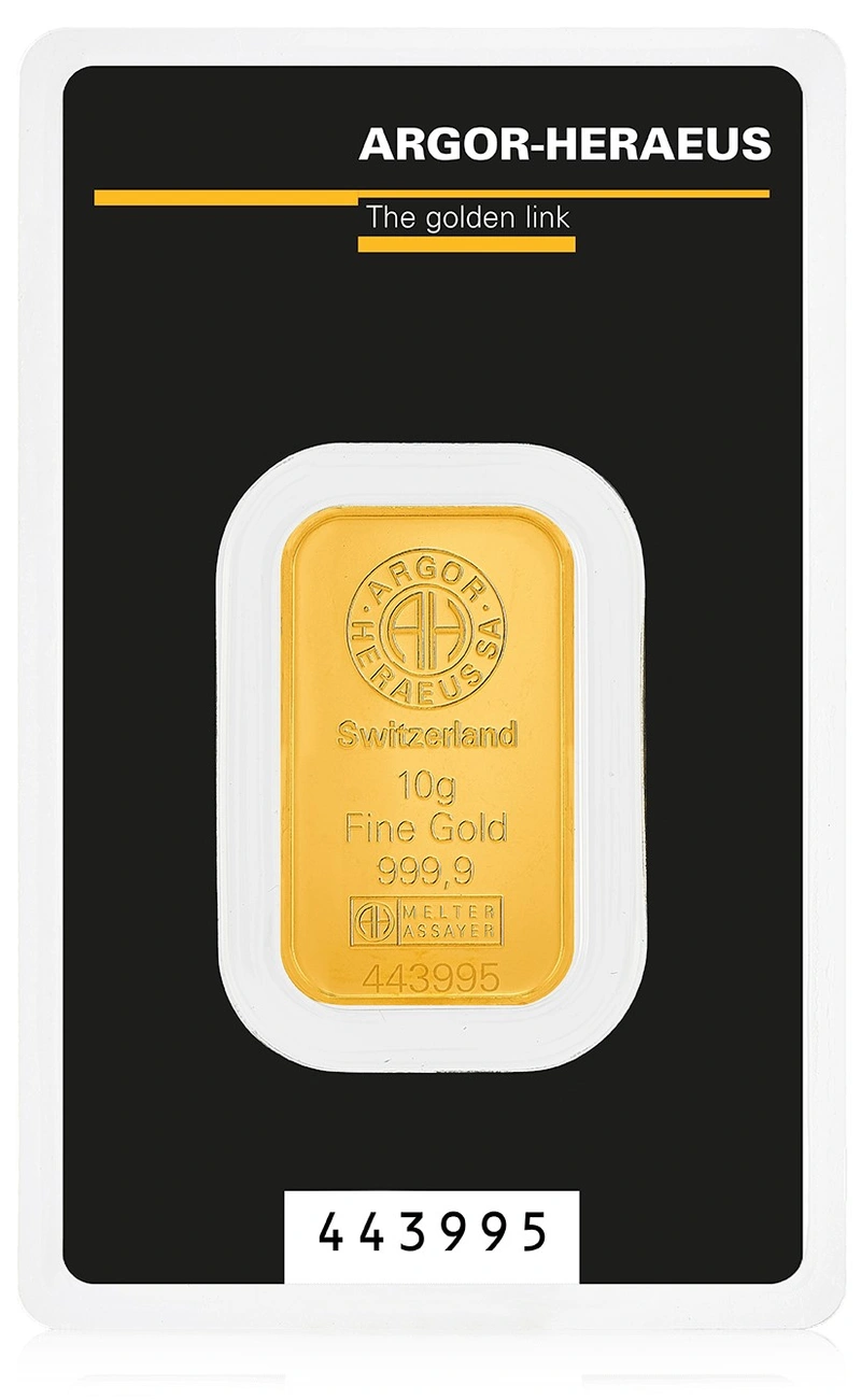 Argor-Heraeus Lingottino d'Oro 10g