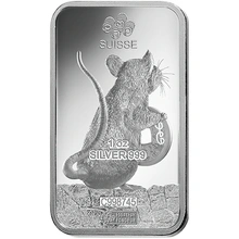 PAMP 1oz 2020 Anno del Ratto Lingotto d'argento