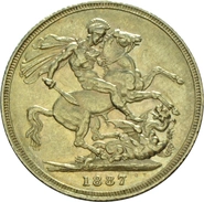1887 Sterlina - Vittoria Giovane - M