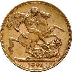 1891 Sterlina - Vittoria - Giubileo - M