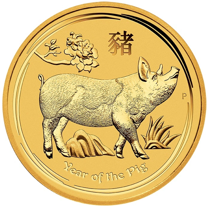 1/4 oz Anno del Maiale d'Oro 2019 - Perth Mint