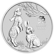 2023 1/2 oncia Moneta d'Argento Perth Mint Anno del Coniglio