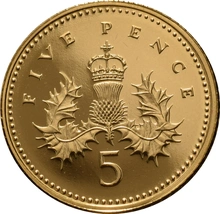 5 Penny d'Oro