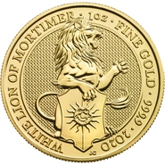 2020 Leone Bianco di Mortimer d'Oro 1oz - Queen's Beast