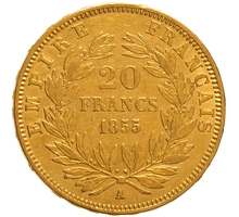 1855 - Marengo Francese - Napoleone III  - Testa Nuda - A
