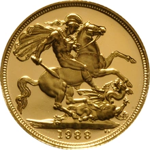 1988 Proof Sterline d'Oro - Cofanetto da 3 Monete