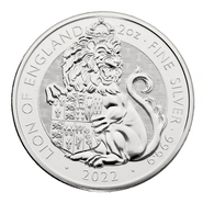 2022 Leone d'Inghilterra d'Argento 2oz - Tudor Beasts