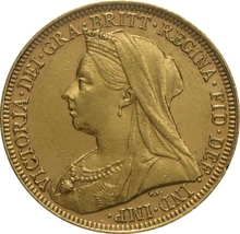 1898 Sterlina d'Oro - Vittoria Testa Velata - Londra