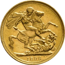 1896 Sterlina d'Oro - Vittoria Testa Velata - M