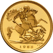 1983 Mezza Sterlina - Elisabetta II - Corona Giovane - Proof senza Confezione