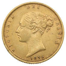 1875 Mezza Sterlina - Vittoria Giovane - Stemma Coronato - Londra