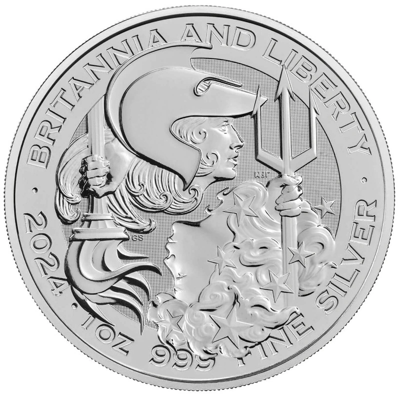 2024 Britannia & Liberty - Moneta d'argento da 1oz