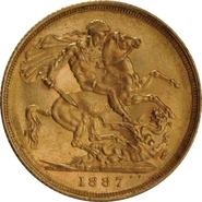 1887 Sterlina - Vittoria - Giubileo - S