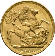 1908 Sterlina - Edoardo VII - Londra