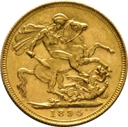 1894 Sterlina d'Oro - Vittoria Testa Velata - S