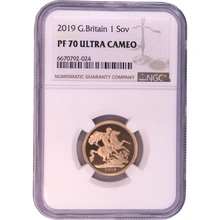 2019 Sterlina d'Oro Proof - Elisabetta II Quinto Ritratto - NGC PF70