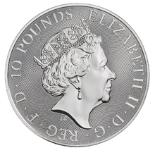 Il Falco dei Plantageneti d'argento 10oz 2020 Confezionata - Queen's Beast