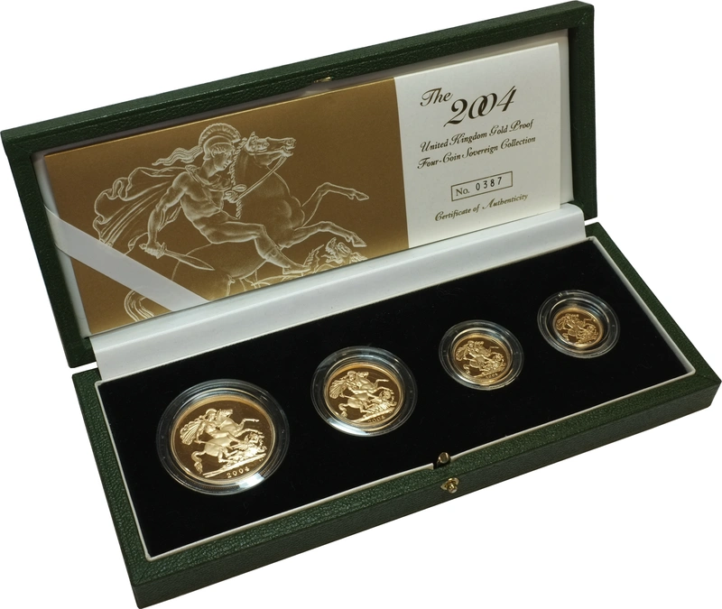 2004 Proof Sterline d'Oro - Cofanetto da 4 Monete