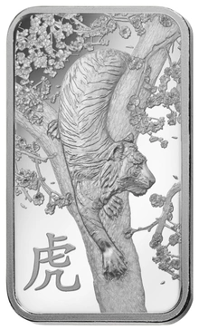 PAMP 1oz 2022 Anno della Tigre Lingotto d'Argento