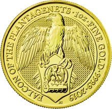 Il Falco dei Plantageneti d'Oro 1oz - Queens Beast