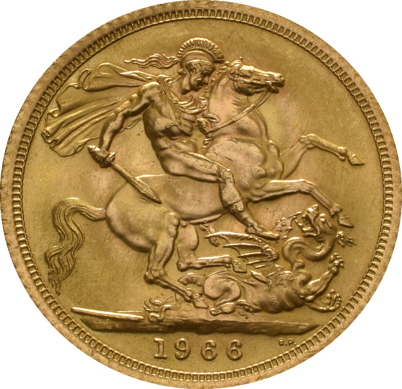 1966 Gold Sovereign - Elizabeth II Young Head