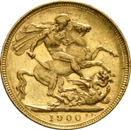 1900 Sterlina d'Oro - Vittoria Testa Velata - M