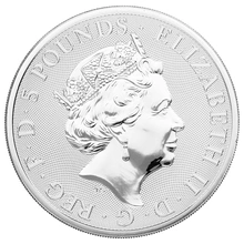 2021 Levriero Bianco di Richmond d'Argento 2oz - Queen's Beast